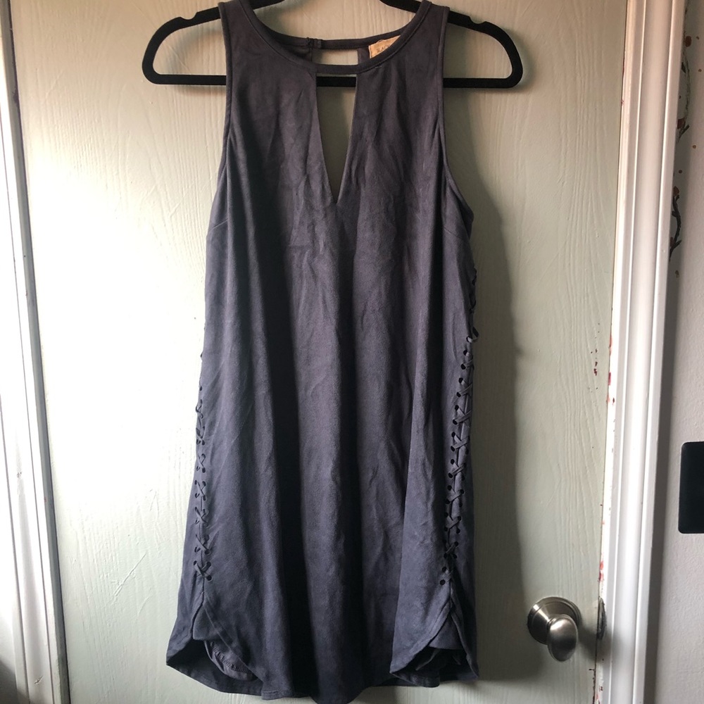 Grey Suede Dress
